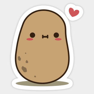 Cute Potato in love. Sticker